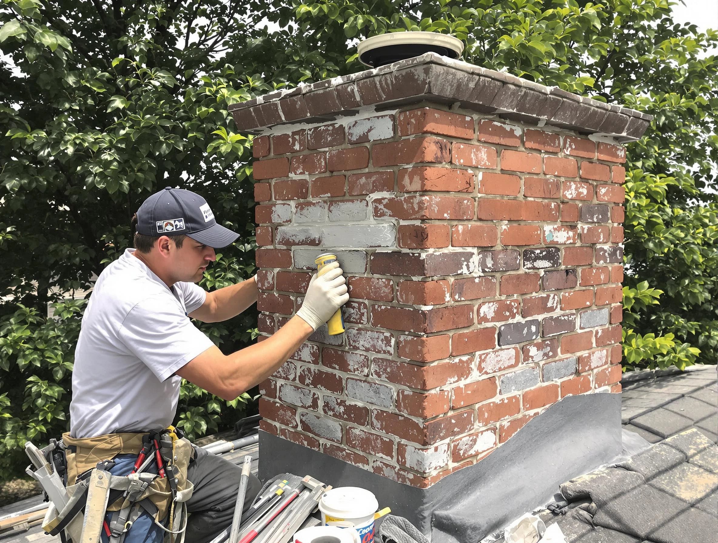 Collier Chimney Sweep restoring an aging chimney in Collier, PA